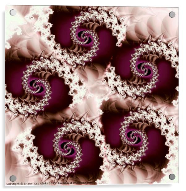 Amethyst and Lace Acrylic by Sharon Lisa Clarke