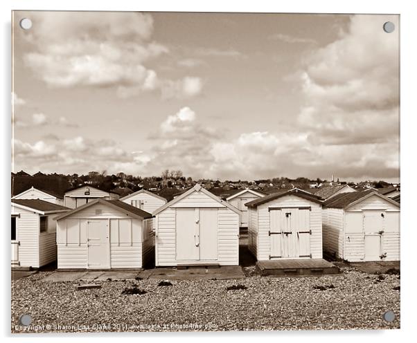 Beach huts at West St leonards Acrylic by Sharon Lisa Clarke
