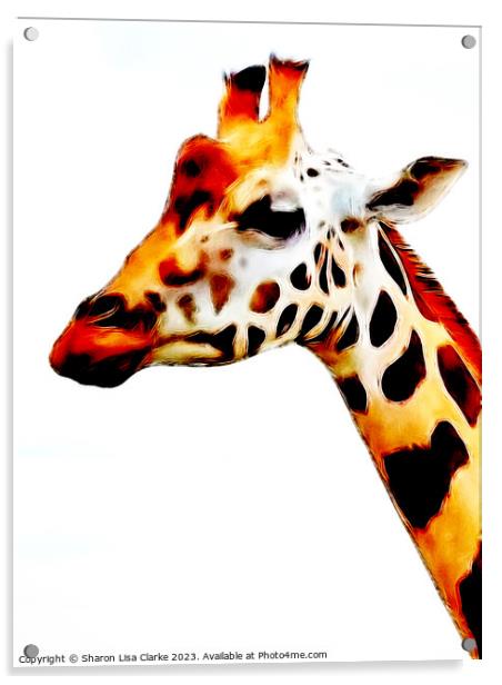 Giraffe Acrylic by Sharon Lisa Clarke