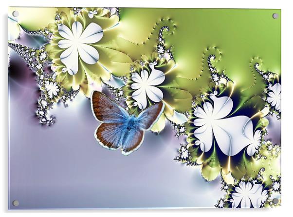 Botanical Flutters Acrylic by Sharon Lisa Clarke