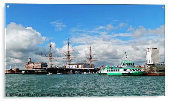 Portsmouth's historic dockyard Acrylic by Sharon Lisa Clarke