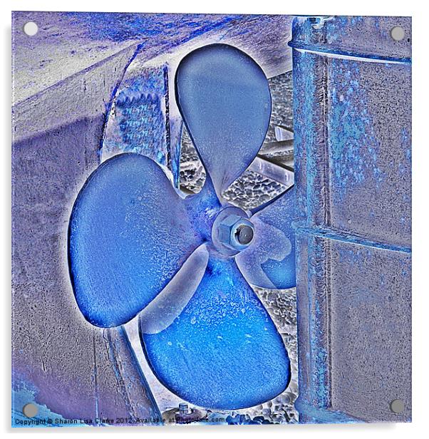 Propeller Blue Acrylic by Sharon Lisa Clarke