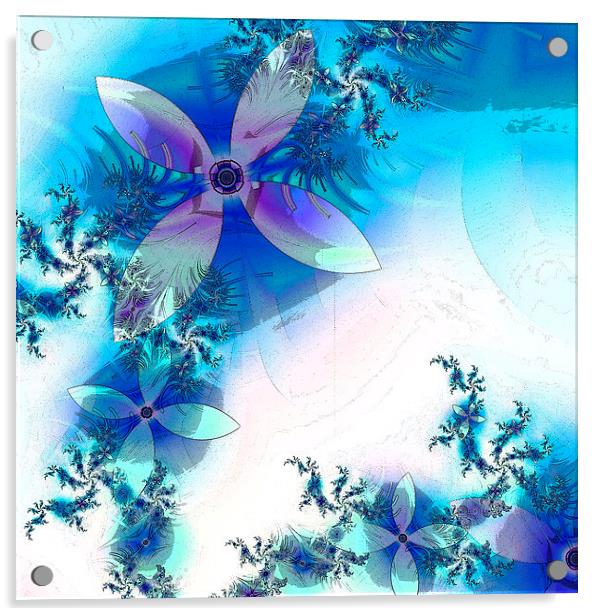 Lilac Blues Acrylic by Sharon Lisa Clarke