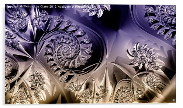  Metallic coils Acrylic by Sharon Lisa Clarke