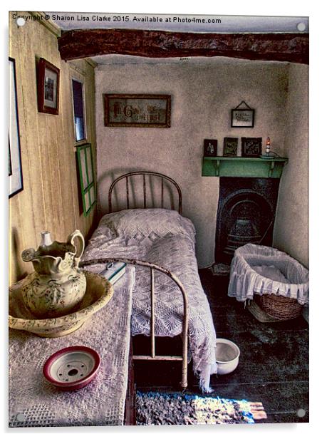  1930's Bedroom Acrylic by Sharon Lisa Clarke