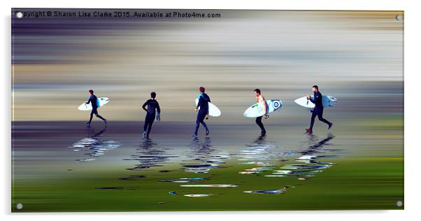  Lets go surf Acrylic by Sharon Lisa Clarke
