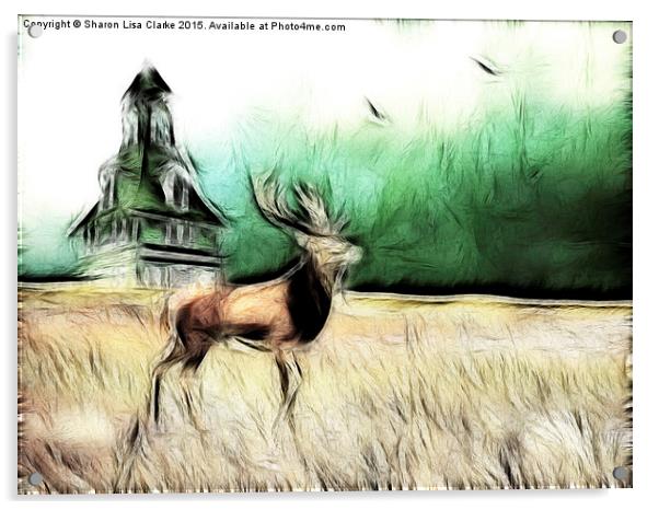 Lone  Elk Acrylic by Sharon Lisa Clarke