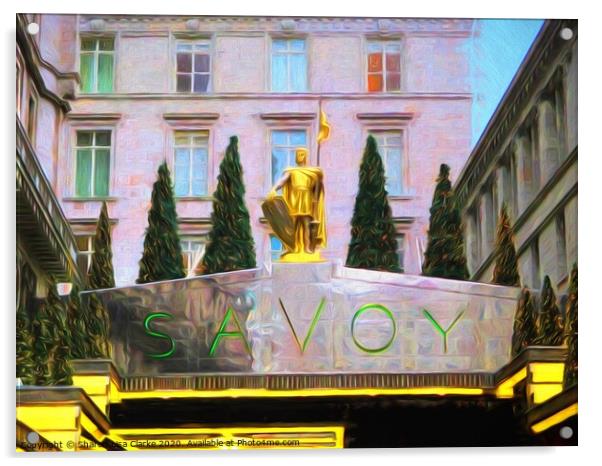 London Savoy Acrylic by Sharon Lisa Clarke