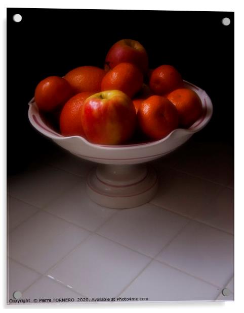 Apples & Mandarins Acrylic by Pierre TORNERO