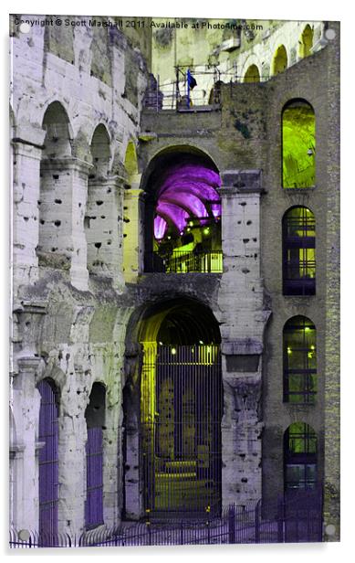 Colour du Colosseum Acrylic by Scott K Marshall