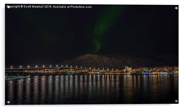 Tromso Arctic Cathedral Lightshow Acrylic by Scott K Marshall