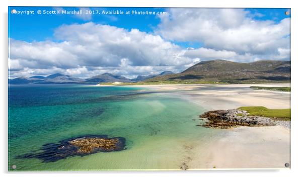 Seilabost and Luskentyre Acrylic by Scott K Marshall