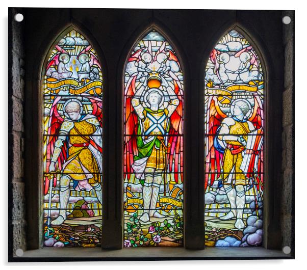 St Conan's Stained Glass Acrylic by Scott K Marshall