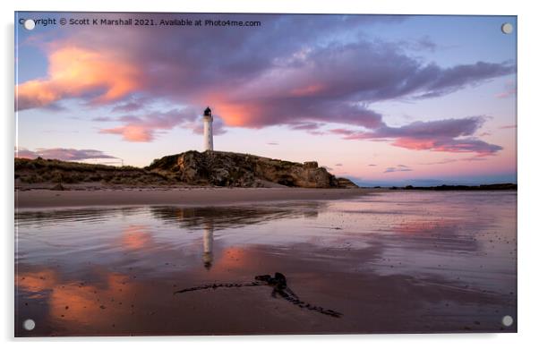 Covesea Sunrise Reflection Acrylic by Scott K Marshall