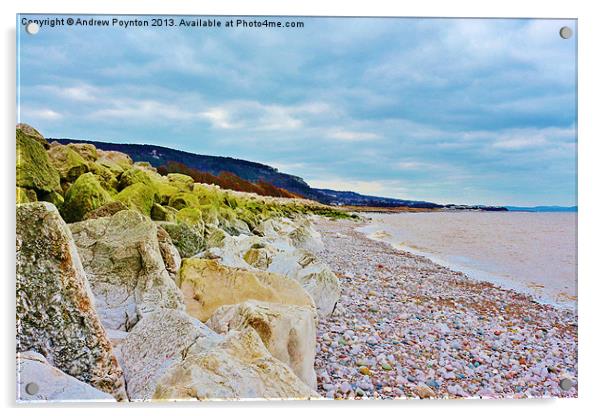 Towyn Beach Acrylic by Andrew Poynton