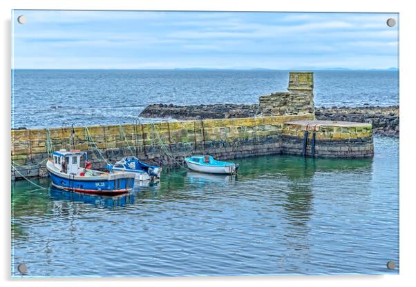 Dunure Harbour  Acrylic by Valerie Paterson