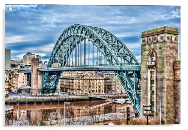 Majestic Tyne Bridge Acrylic by Valerie Paterson
