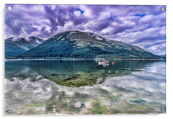 Loch Linnhe Reflection Acrylic by Valerie Paterson
