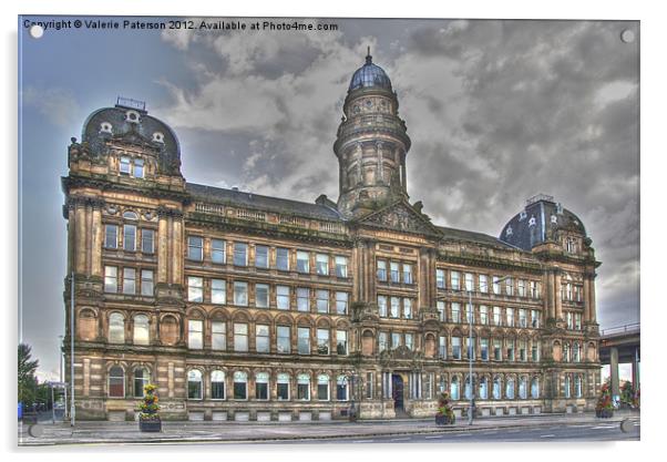 Glasgow Landmark Acrylic by Valerie Paterson