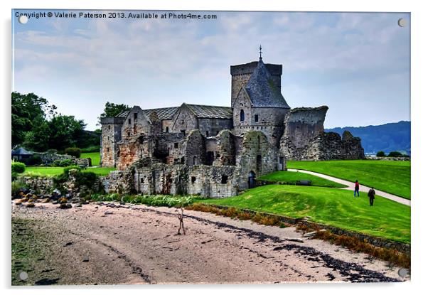 Inchcolm Island Medieval Abbey Acrylic by Valerie Paterson