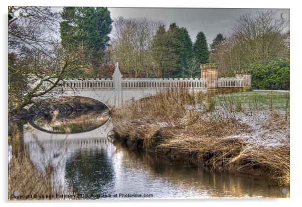 Lugton Water & Tournament Bridge Acrylic by Valerie Paterson