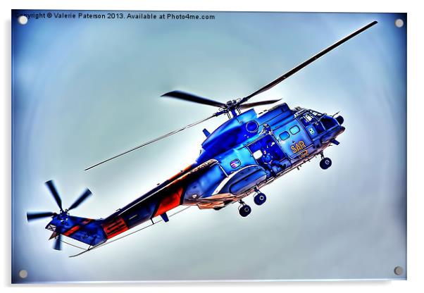 Sar Helicopter Acrylic by Valerie Paterson