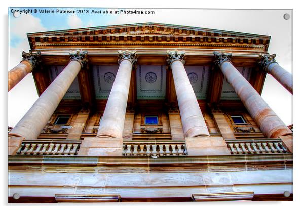 Pillars of Paisley Townhall Acrylic by Valerie Paterson