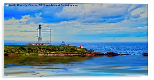 Aberdeen Lighthouse Acrylic by Valerie Paterson