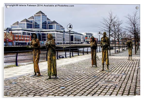 Famine Memorial Acrylic by Valerie Paterson