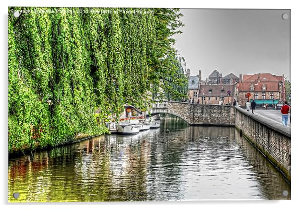 Picturesque Brugge Acrylic by Valerie Paterson
