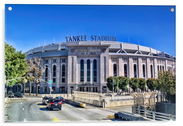New York Yankees Stadium Acrylic by Valerie Paterson
