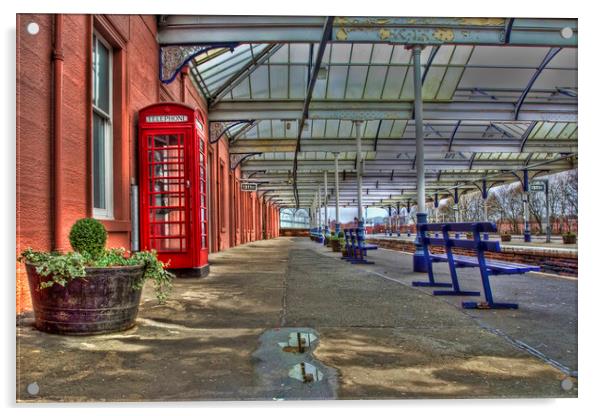 Kilmarnock Train Station Acrylic by Valerie Paterson