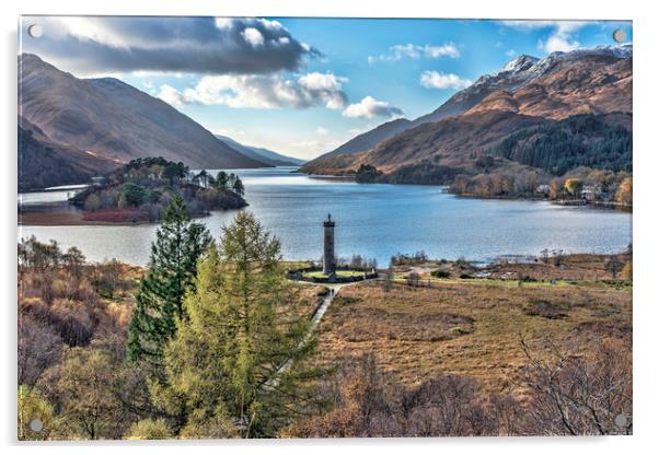 Loch Sheil and Glenfinnan Acrylic by Valerie Paterson