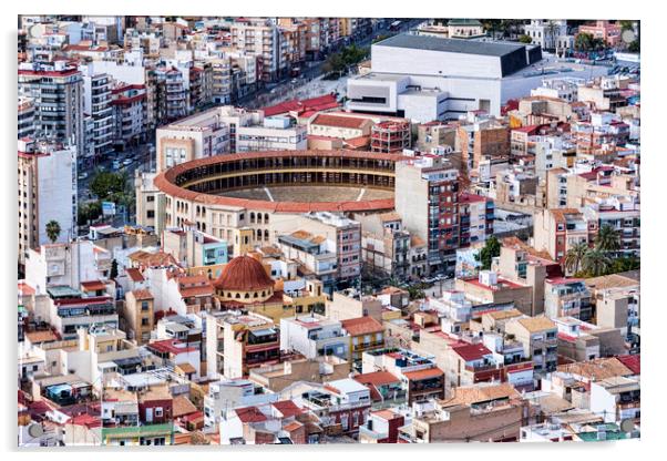 Alicante Bullring Acrylic by Valerie Paterson