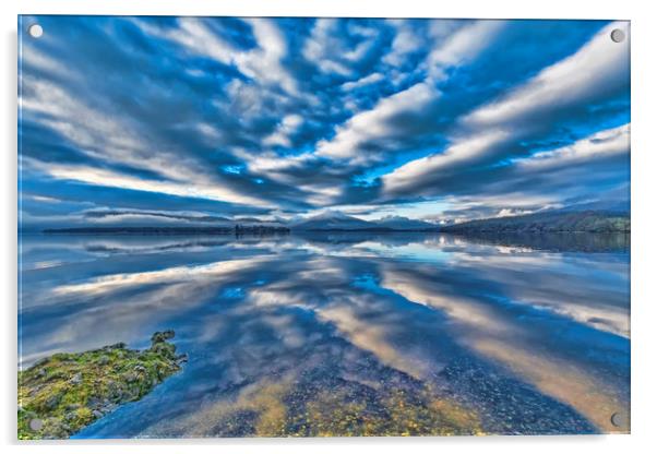 Loch Lomond Reflection Acrylic by Valerie Paterson