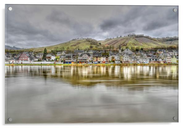 Across the Moselle Acrylic by Valerie Paterson