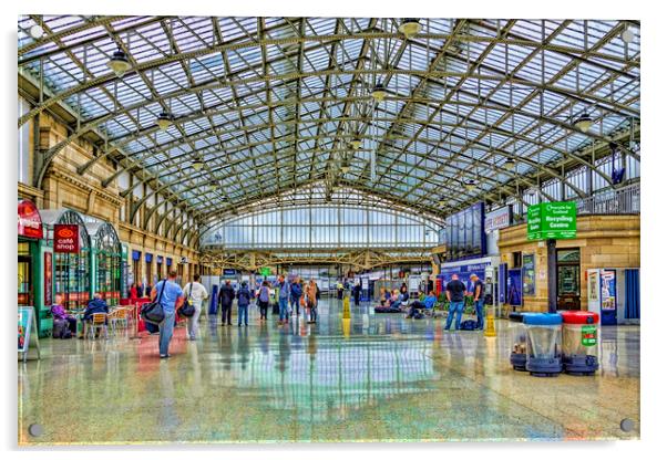 Aberdeen Train Station  Acrylic by Valerie Paterson