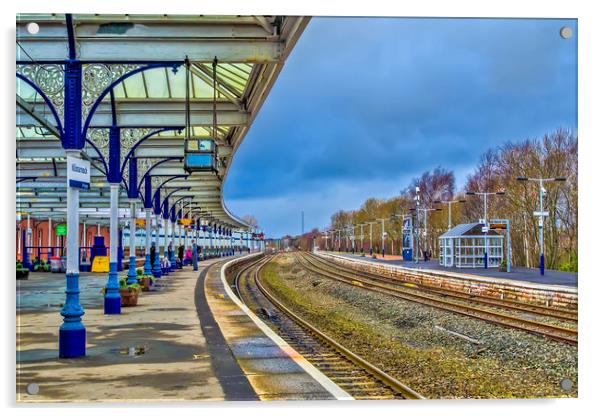 Kilmarnock Train Station Acrylic by Valerie Paterson
