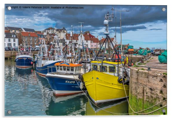Pittenweem Boats  Acrylic by Valerie Paterson