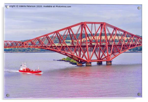 The Forth Bridge Acrylic by Valerie Paterson