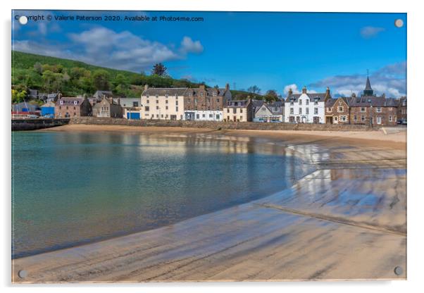 Stonehaven Beach Acrylic by Valerie Paterson