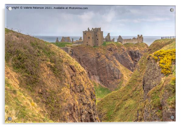 Dunnottar Castle Acrylic by Valerie Paterson