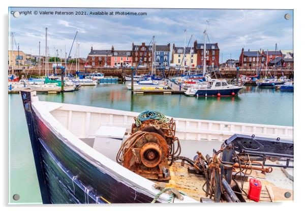 Arbroath Inner Harbour Acrylic by Valerie Paterson