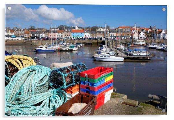 Anstruther Harbour Acrylic by Craig Brown
