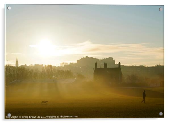 Inverleith Park Edinburgh Acrylic by Craig Brown