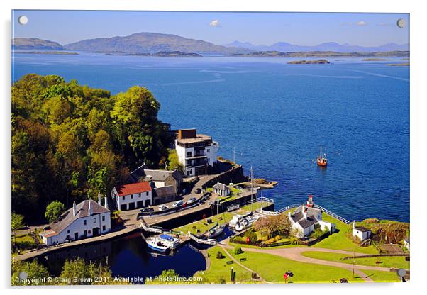 Crinan harbour Scotland Acrylic by Craig Brown