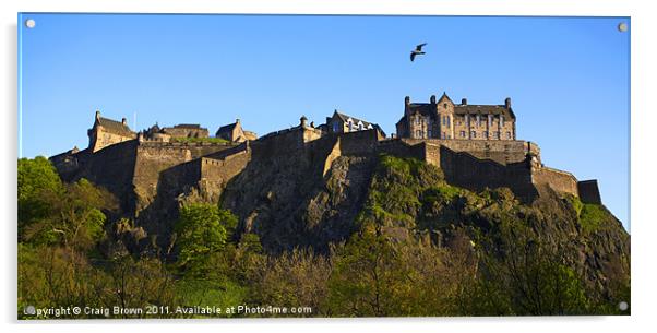 Edinburgh Castle Acrylic by Craig Brown