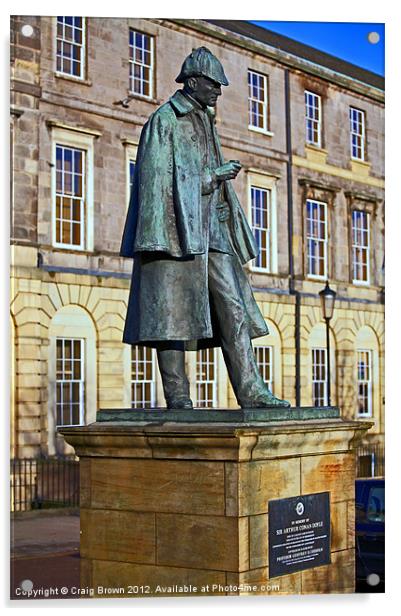 Sherlock Holmes statue, Edinburgh Acrylic by Craig Brown