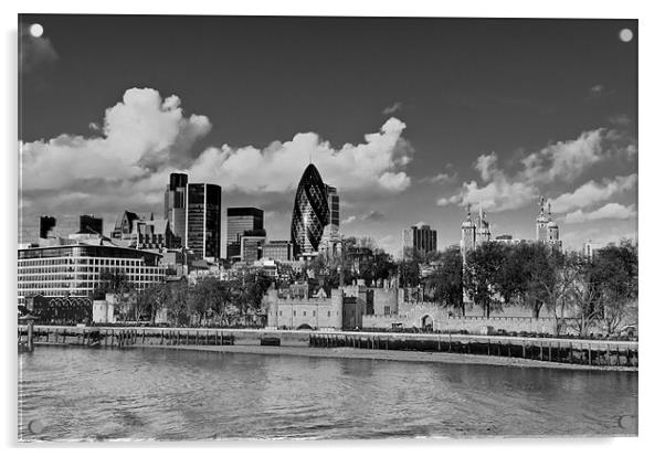 City of London from Tower Bridge Acrylic by Gary Eason