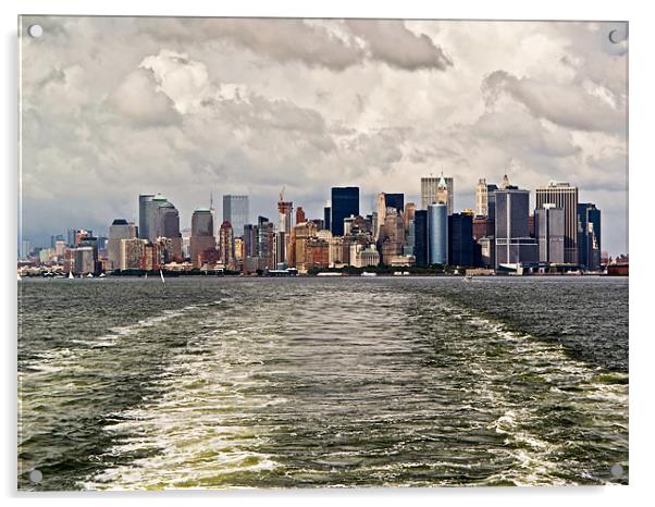 Leaving Manhattan (landscape) Acrylic by Gary Eason